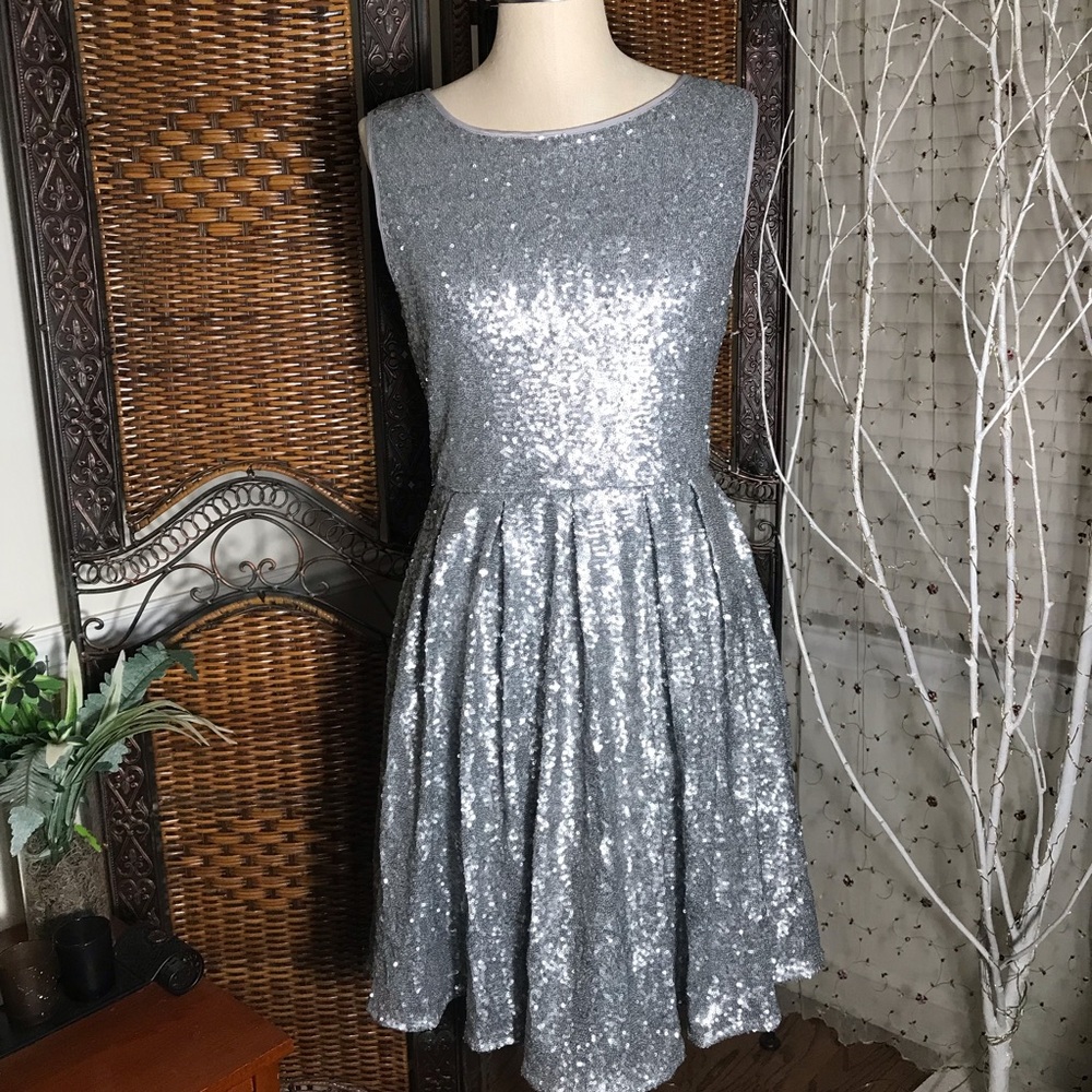 ISSI Sparkling Silver Mini Dress